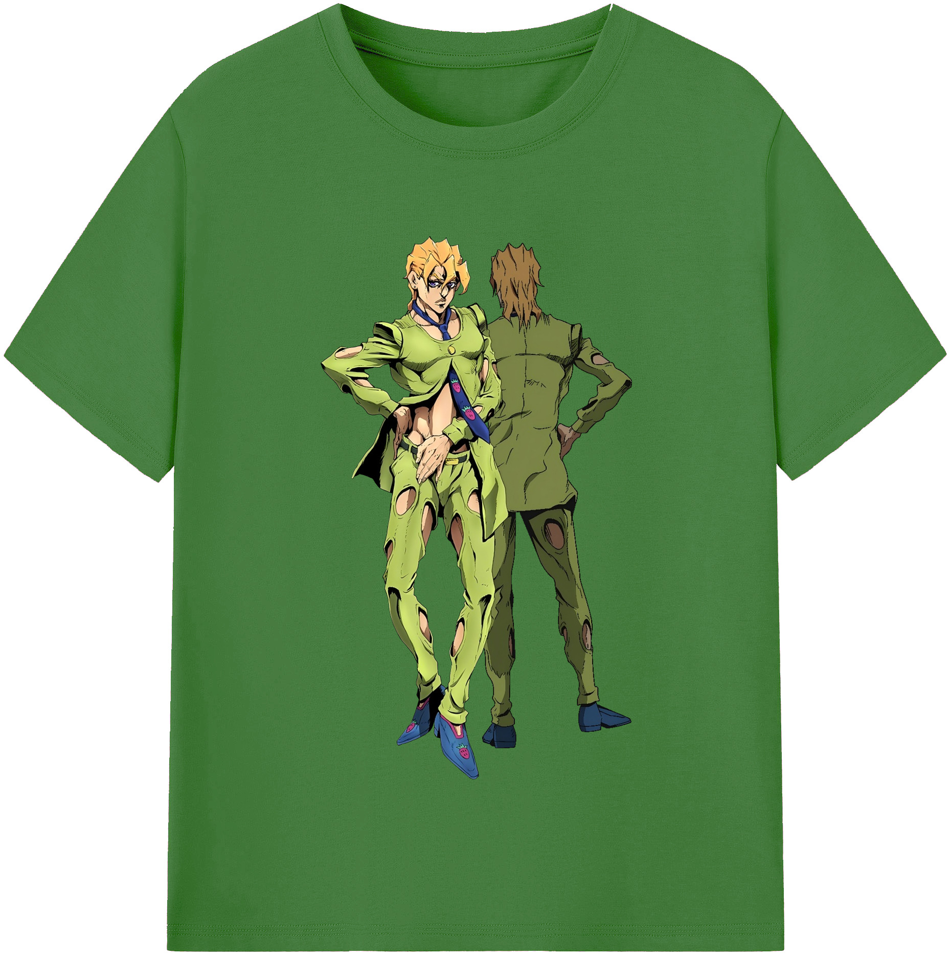（画像用） ジョジョの奇妙な冒険 パンナコッタ?フー JoJo's Bizarre Adventure Pannacotta Fugo レディースカジュアルプリントTシャツ（綿100％）